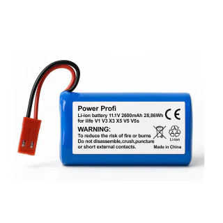 Сумісний акумулятор 11.1V 2600mAh для iLife V1 V3 V3s V5 V5s X3 X5, 2-pin