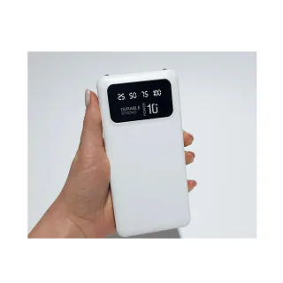 Повербанк LINKAGE LKP-26 10000mAh, 2×USB-A, USB-C та micro-USB, білий