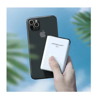 Повербанк Konfulon A6 mini 10000mAh, 2×USB-A, USB-C, micro-USB та Lightning, білий